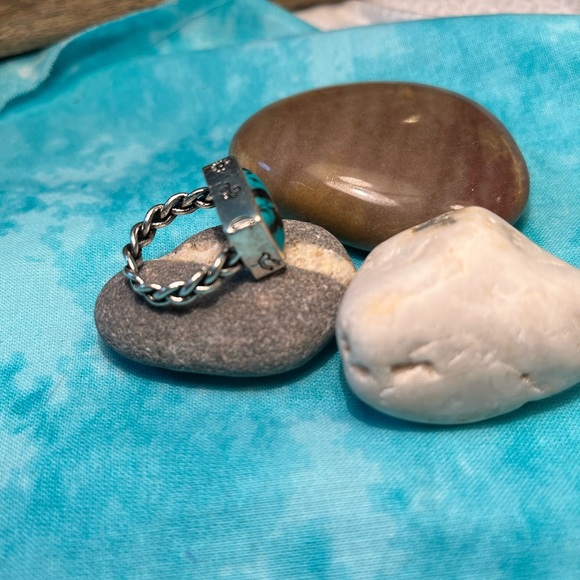 2252-RMT Antique Style Pioneer Spirit Silver & Turquoise Color Setting - Picture 15 of 16